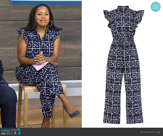 Busayo Collective Ruffle Jumpsuit worn by Sheinelle Jones on Today
