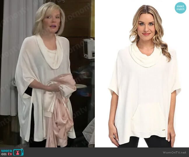 Calvin Klein Cowl Poncho w/ Pocket worn by Ava Jerome (Maura West) on General Hospital