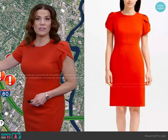 WornOnTV: Heather O’Rourke’s red orange tulip sleeve dress on Good ...