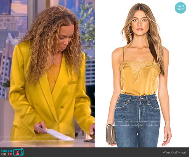 The Cami NYC The Sweetheart Charmeuse Cami worn by Sunny Hostin on The View