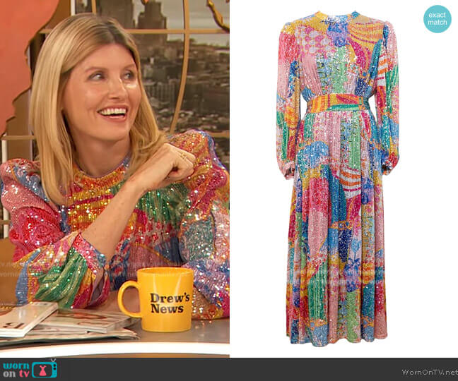 Celiab Etna Dress worn by Sharon Horgan on The Drew Barrymore Show