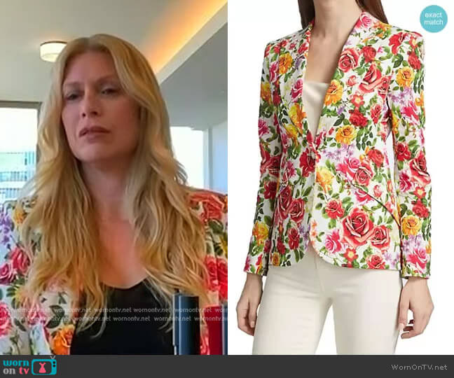 L'Agence Chamberlain Floral Blazer worn by Jill Martin on Today