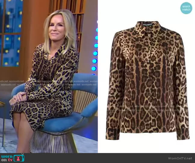Dolce & Gabbana Leopard-Print Shirt worn by Dr. Jennifer Ashton on Good Morning America