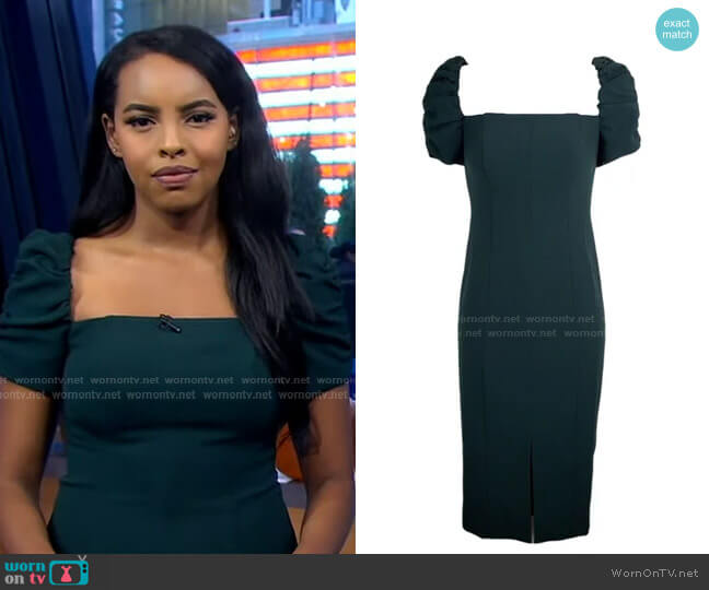 Eliza J Square Neck Sheath Dress worn by Mona Kosar Abdi on Good Morning America