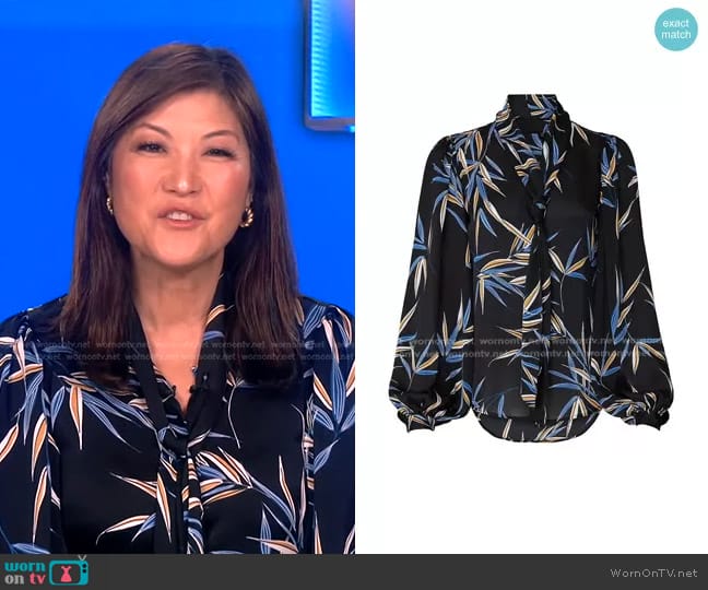 Equipment Cleone Shirt worn by Juju Chang on Good Morning America