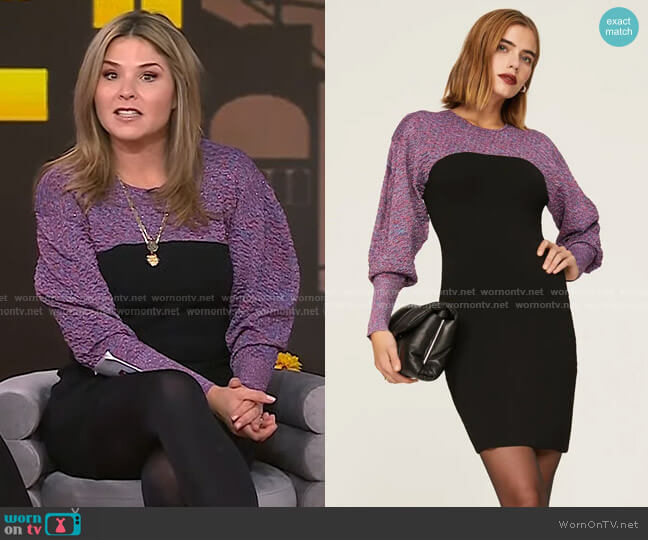 Esteban Cortazar Collective Contrast Sweater Dress worn by Jenna Bush Hager on Today