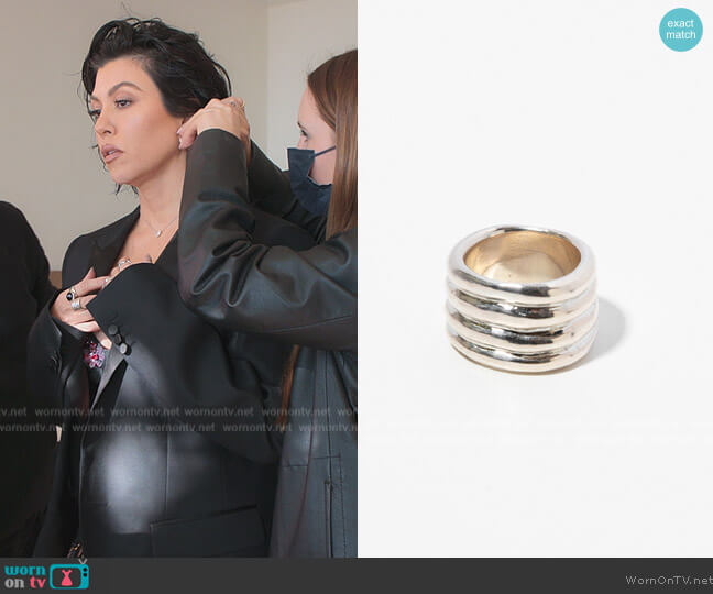 Faris Stack Ring worn by Kourtney Kardashian (Kourtney Kardashian) on The Kardashians