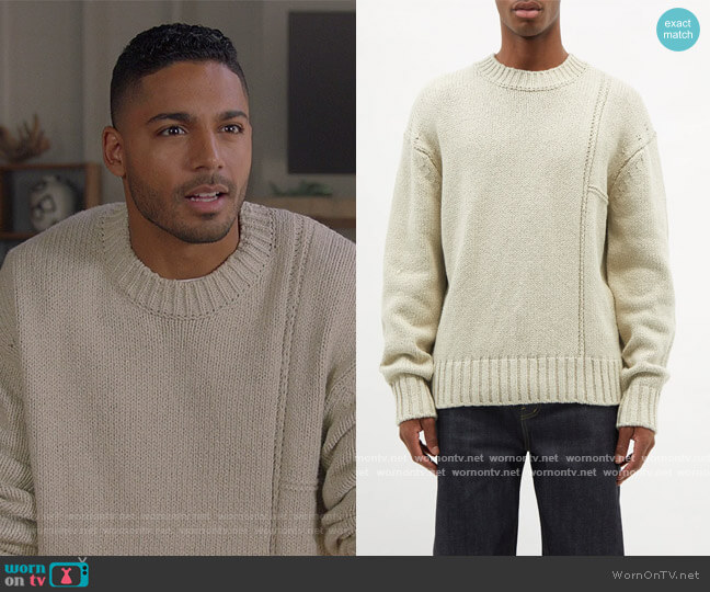 Frame Panelled cotton sweater worn by Jordan Baker (Michael Evans Behling) on All American