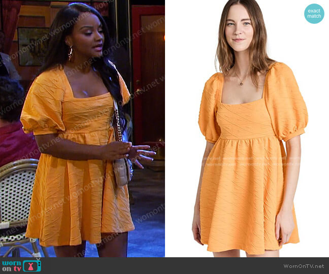 Free People Violet Mini Dress worn by Chanel Dupree (Raven Bowens) on Days of our Lives