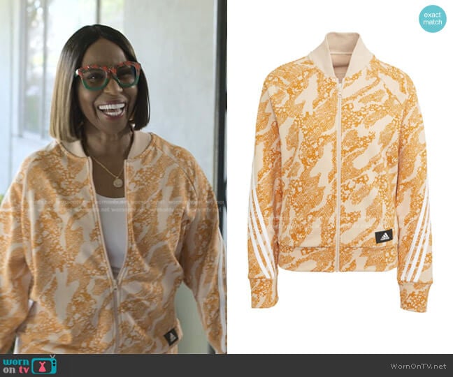 Adidas Future Icons Animal Print Track Jacket worn by Mama Lu (Pauletta Washington) on Reasonable Doubt