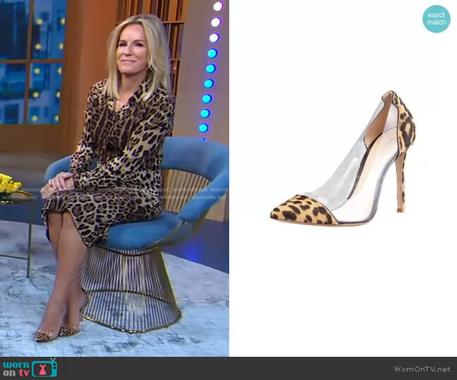 Gianvito Rossi Leopard-Print Calf Hair-PVC Pump worn by Dr. Jennifer Ashton on Good Morning America