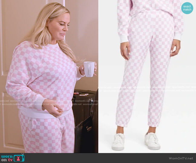Grayson Threads Checkered Sweatpants worn by Heather Gay on The Real Housewives of Salt Lake City