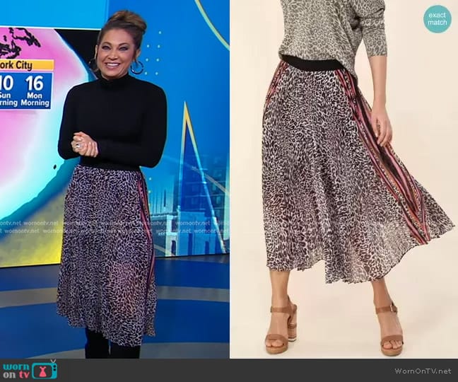 Hale Bob Elsie Skirt worn by Ginger Zee on Good Morning America