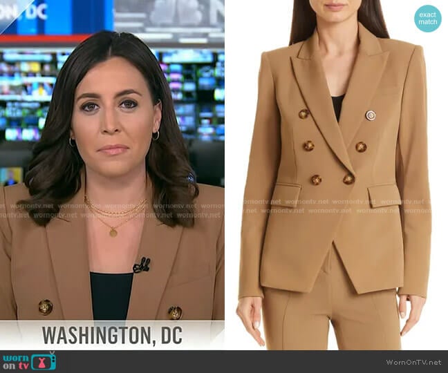 Veronica Beard Miller Dickey Jacket worn by Hallie Jackson on Today