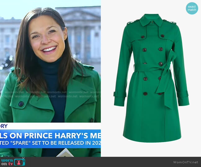 Hobbs London Saskia Trench Coat worn by Maggie Rulli on Good Morning America