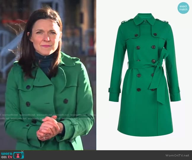 Hobbs London Saskia Trench Coat worn by Maggie Rulli on Good Morning America