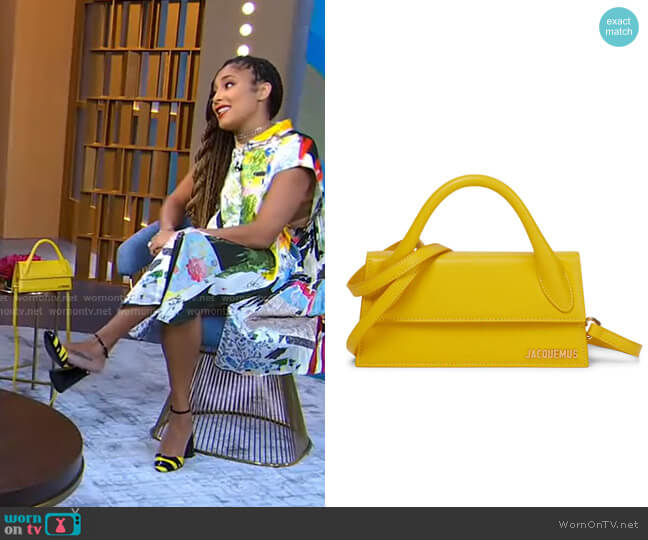 Jacquemus Le Chiquito Long Leather Tote worn by Amanda Seales on Good Morning America