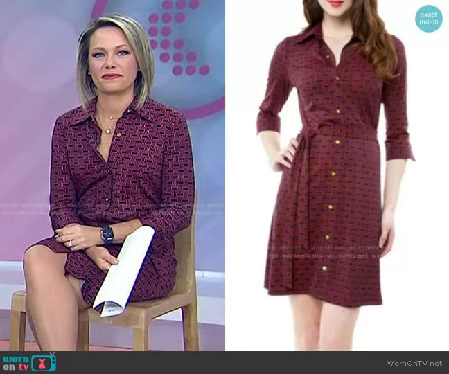 Julie Brown Geo Print Dress worn by Dylan Dreyer on Today