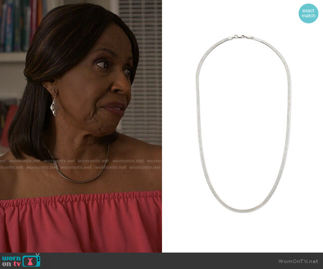 Kendra Scott Demi-fine Herringbone Chain Necklace worn by Mama Lu (Pauletta Washington) on Reasonable Doubt