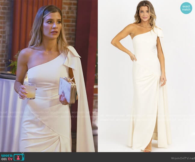 L'abeye Satin Maxi Dress worn by Naomie Olindo on Southern Charm