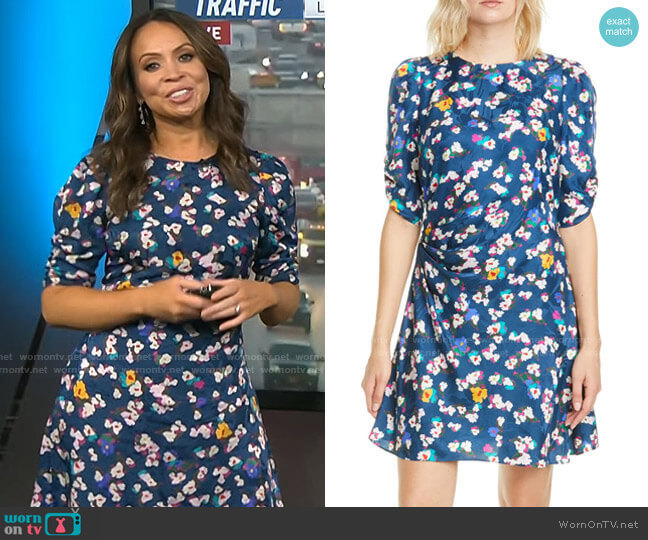 Tanya Taylor Liz Floral Silk Jacquard Dress worn by Adelle Caballero on Today