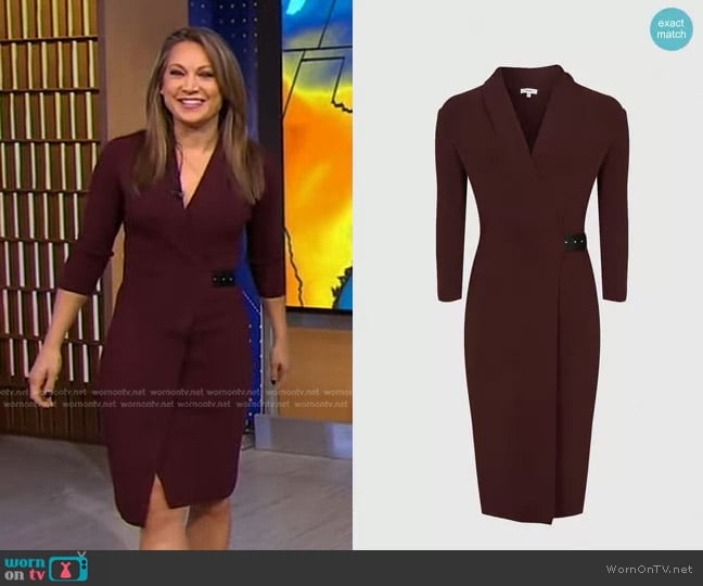 WornOnTV: Ginger’s brown wrap dress on Good Morning America | Robin ...