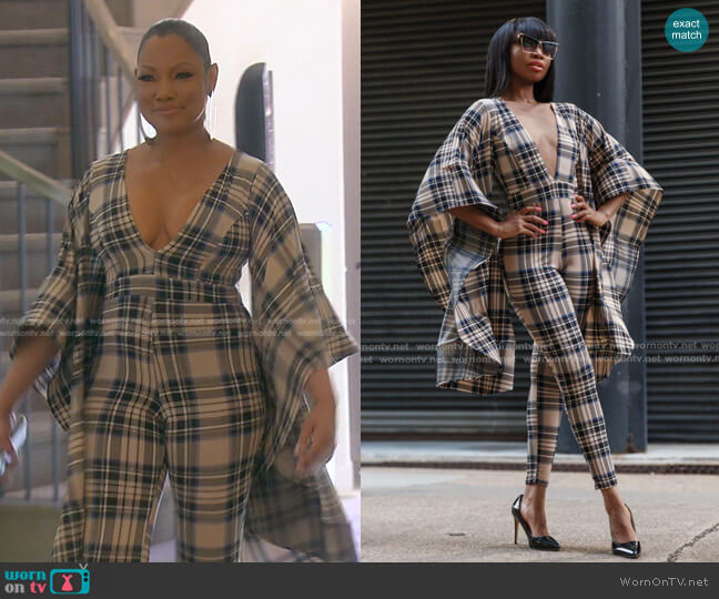 Fashion Bomb Daily Madam Mystique Solange Batwing Jumpsuit worn by Garcelle Beauvais on The Real Housewives of Beverly Hills