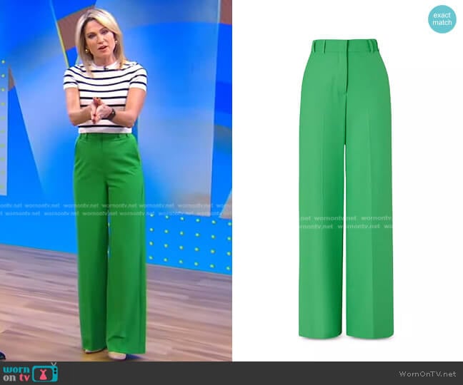 Marella Troupe Straight Pants worn by Amy Robach on Good Morning America