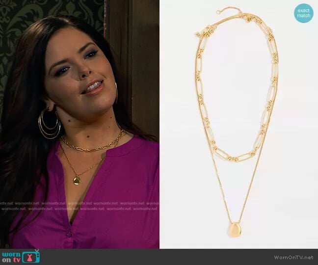 Madewell Muse Pendant Necklace Set worn by Lou Hockhauser (Miranda May) on Bunkd