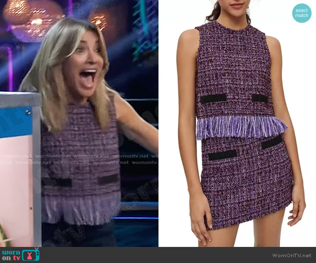 Maje Lifeld Top worn by Kit Hoover on Access Hollywood