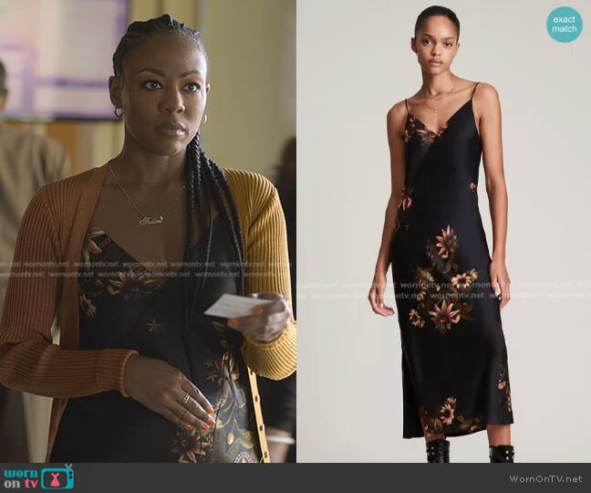 WornOnTV: Fallon’s black floral dress on Reasonable Doubt | Aries ...