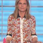 Natalie’s floral button up blouse on The Talk