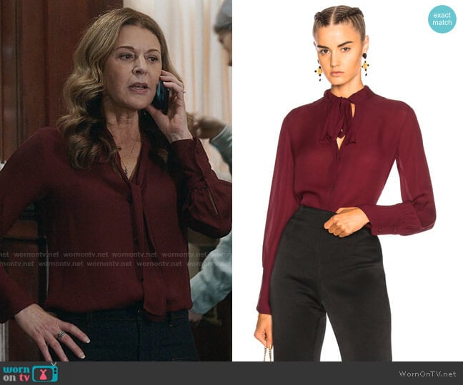 Nili Lotan Della Blouse worn by Kit Voss (Jane Leeves) on The Resident