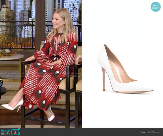Gianvito Rossi Patent-Leather Pumps worn by Kelly Ripa on Live with Kelly and Ryan