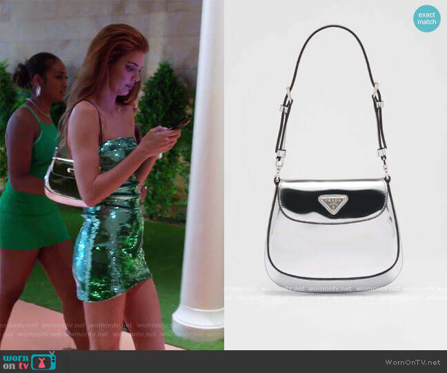 Prada Cleo brushed leather mini bag worn by Kendall Jenner (Kendall Jenner) on The Kardashians