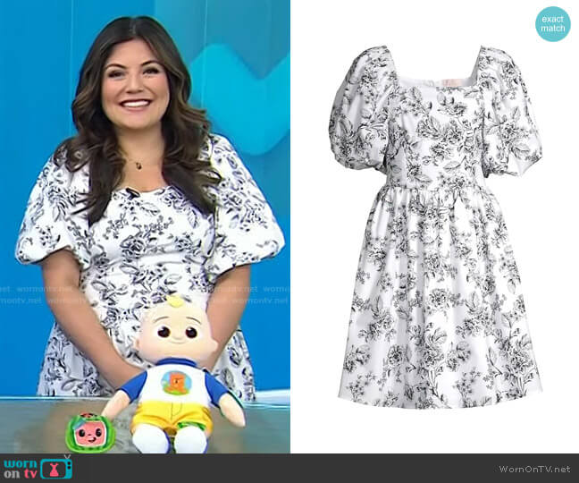 Rachel Parcell Floral Poplin Fit & Flare Minidress worn by Adrianna Barrionuevo on Today