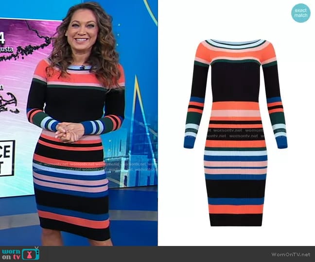 Rays Of Stripes Dress by Stylekeepers worn by Ginger Zee on Good Morning America