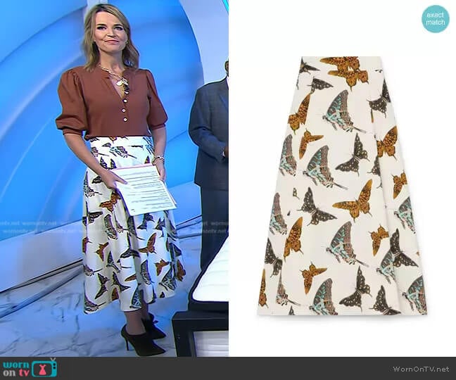 G. Label Rigby Circle Skirt worn by Savannah Guthrie on Today