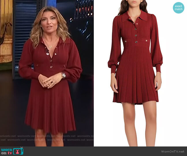 Sandro Lison Minidress worn by Kit Hoover on Access Hollywood
