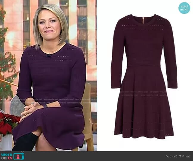 Sweater Knit Fit & Flare Dress by Eliza J worn by Dylan Dreyer on Today