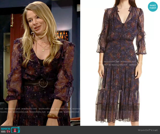 Veronica Beard Sabine Dress worn by Summer Newman (Allison Lanier) on The Young and the Restless