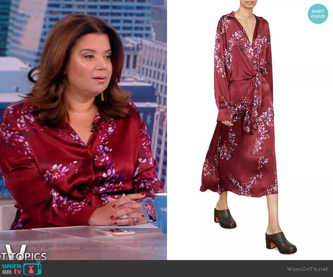 Vince Forsythia Floral Print Dress worn by Ana Navarro on The View