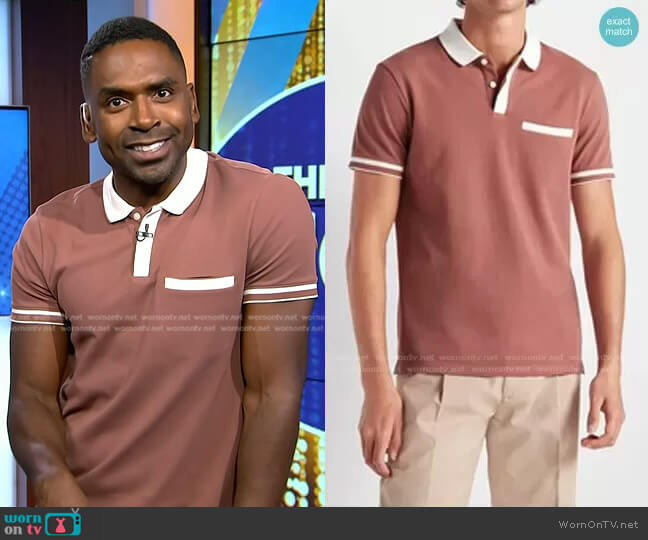 Club Monaco Welt Pocket Polo worn by Justin Sylvester on Today