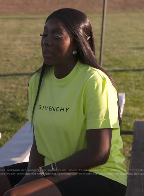 Wendy's neon Givenchy tee on The Real Housewives of Potomac
