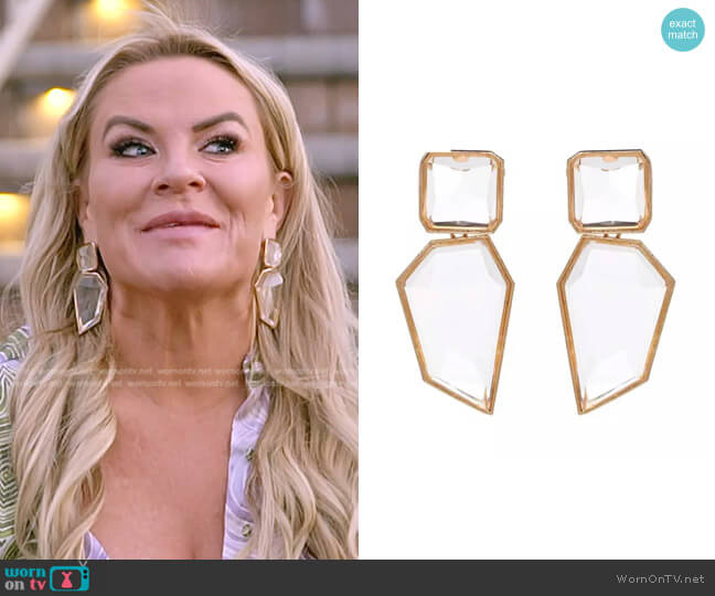 Zara Crystal Earrings worn by Heather Gay on The Real Housewives of Salt Lake City