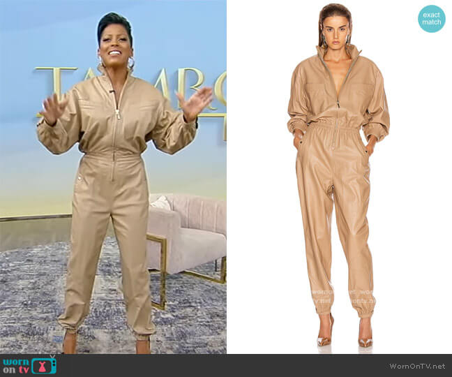 Zimmermann Espionage Leather Boiler Jumpsuit worn by Tamron Hall on Tamron Hall Show