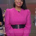 Alejandra’s pink long sleeve dress on Today