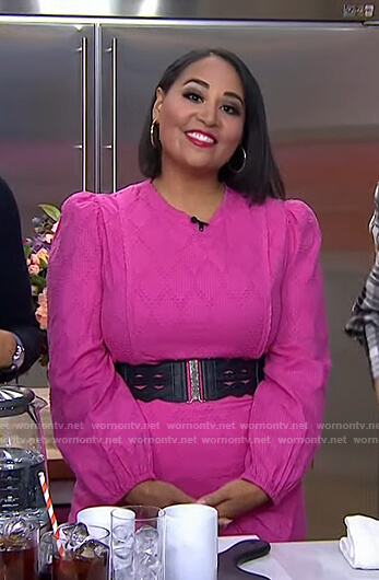 Alejandra’s pink long sleeve dress on Today