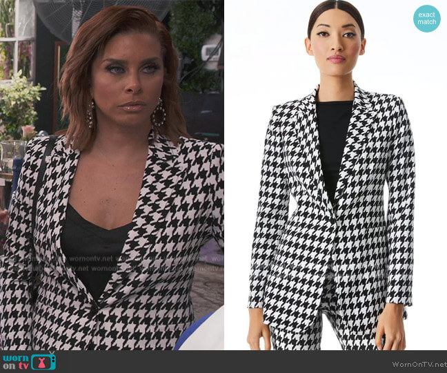 Alice + Olivia Breann Fitted Blazer worn by Robyn Dixon on The Real Housewives of Potomac