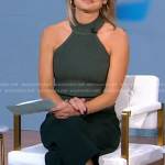 Amy’s green ribbed sleeveless top and black pants on Good Morning America